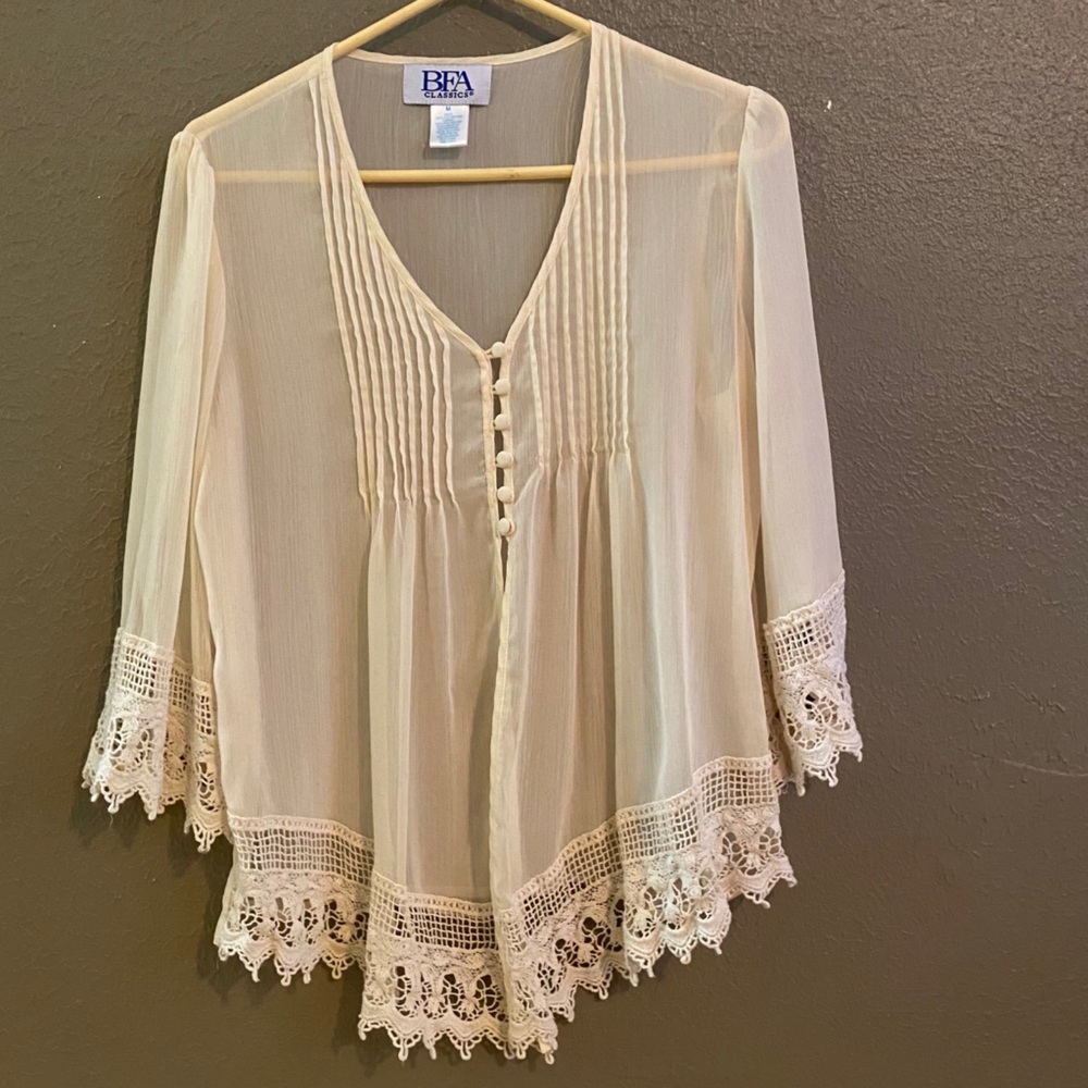 Long sleeve Sheer Blouse
